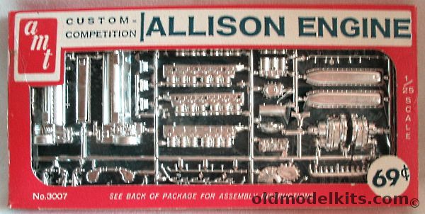 AMT 1/25 Custom-Competition Allison Engine, 3007 plastic model kit